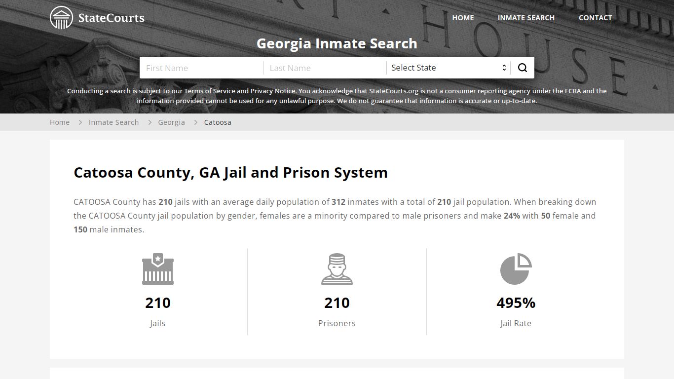 Catoosa County, GA Inmate Search - StateCourts