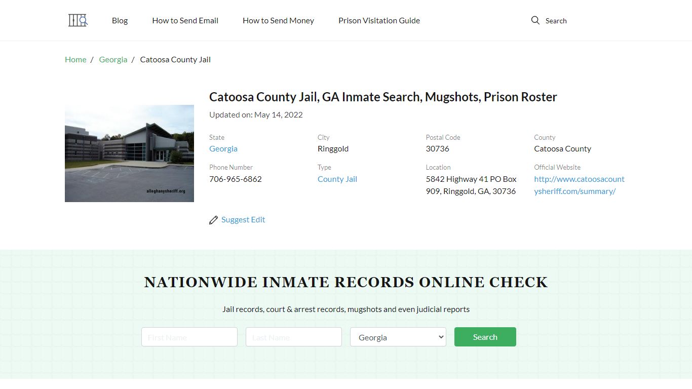 Catoosa County Jail, GA Inmate Search, Mugshots, Prison ...